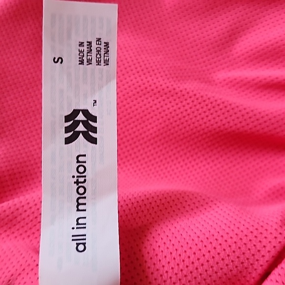 All In Motion Brushed & Sculpted Rib Sports Short Bodysuit, Size S coral color. - Picture 15 of 15